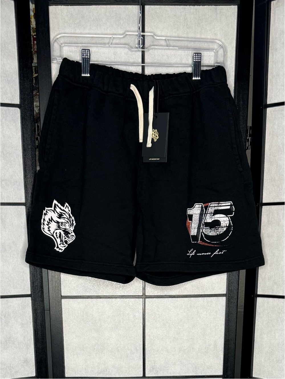 NWT Darc Sport Redline Post Lounge Sweat Shorts Black Size Small DSFS001